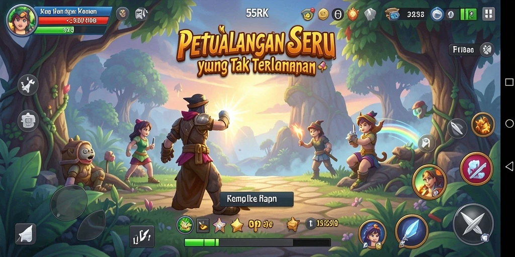 Screenshot game 55RK menampilkan aksi petualangan yang mendebarkan.