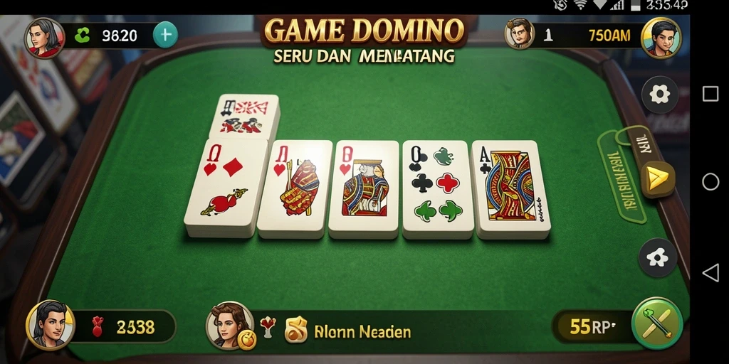 Tampilan gameplay Domino yang seru dan menarik di 55RP.