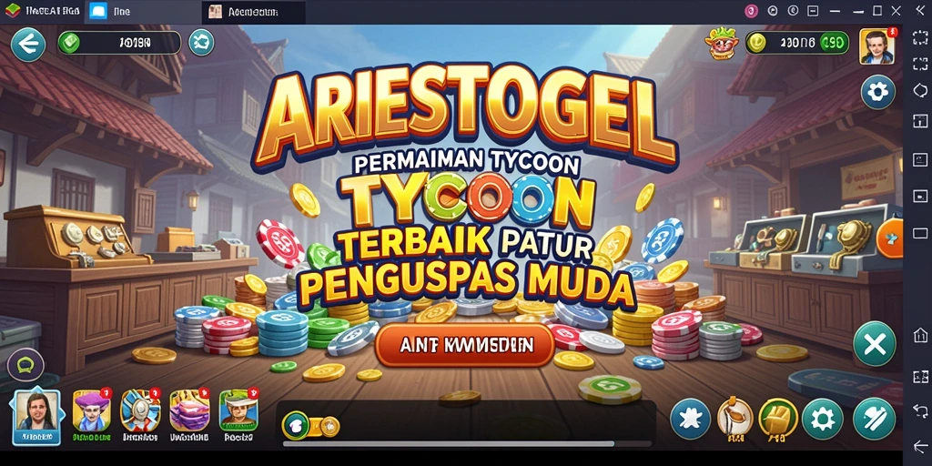 Gameplay ARIESTOGEL yang seru dan mendebarkan dalam dunia Tycoon.