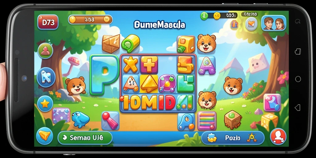 Gameplay D73 menampilkan teka-teki yang menantang dan menarik.