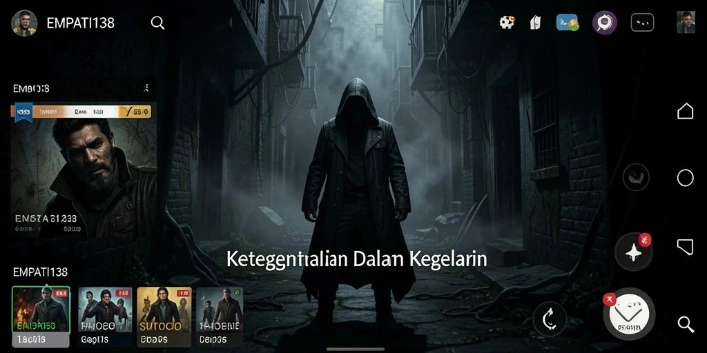 Tampilan gameplay menyeramkan dari EMPATI138 dengan suasana mencekam.