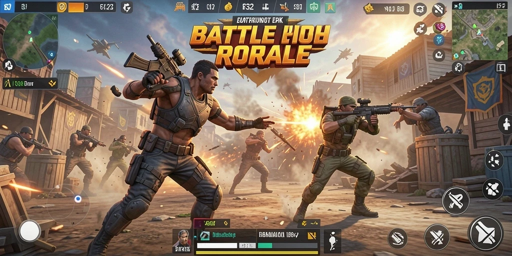 Tangkapan layar F32 menampilkan aksi gameplay intens di medan perang.