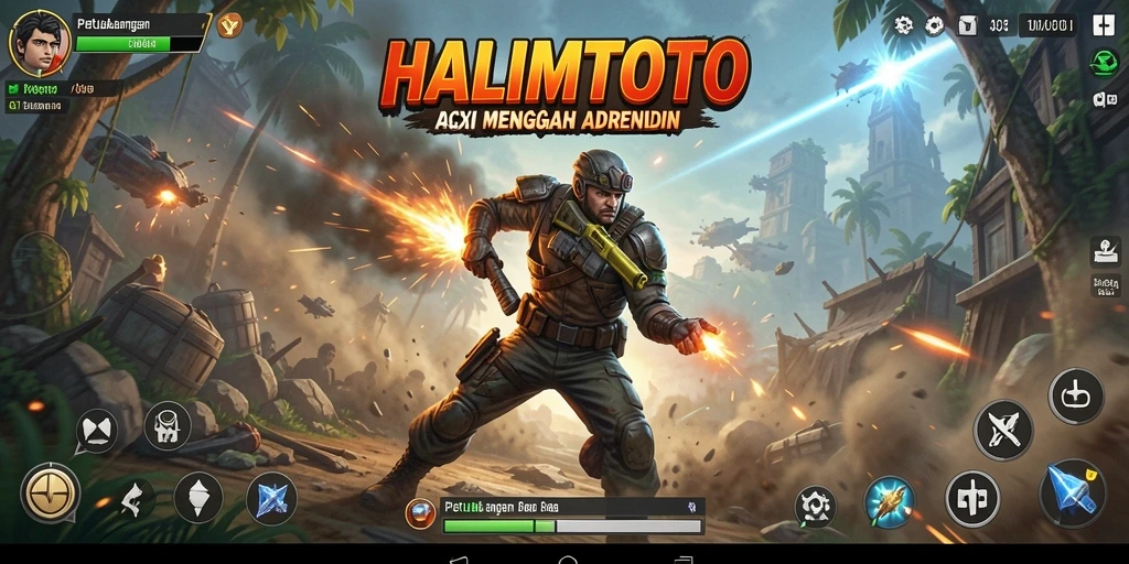 Tampilan gameplay HALIMTOTO yang penuh aksi dan keseruan.