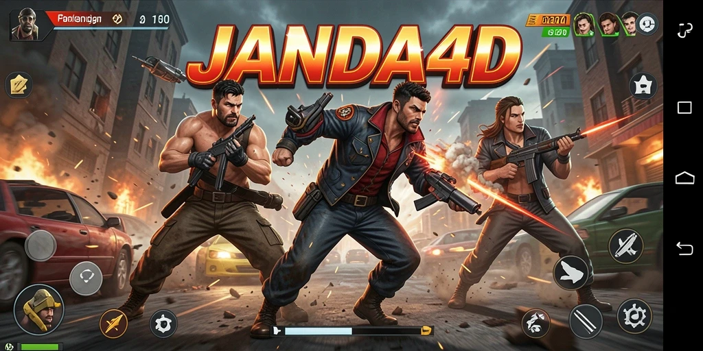 Tampilan gameplay seru JANDA4D dengan aksi mengagumkan.