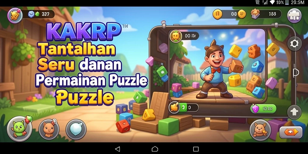 Tampilan gameplay KAKRP yang menantang dalam permainan Puzzle.