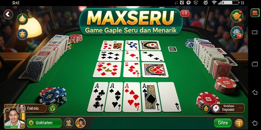 Screenshot gameplay unik dari game Gaple MAXSERU.