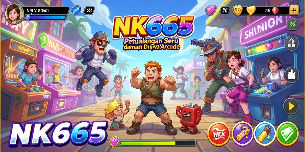 Tampak gameplay seru dalam NK666 dengan aksi arcade yang menantang.