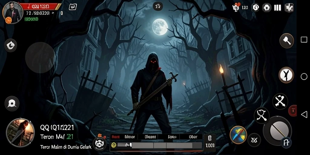 Screenshot menampilkan gameplay seram dan suasana mencekam dari QQ1221.