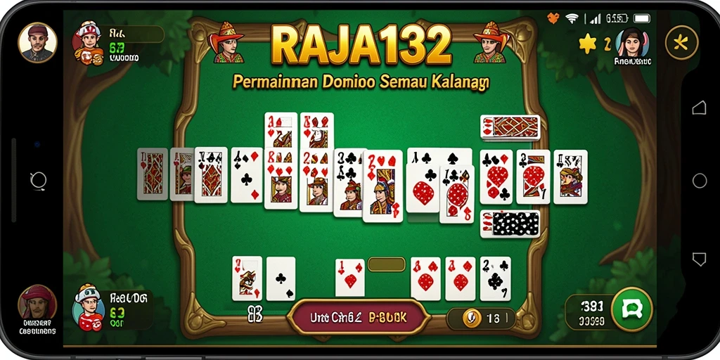 Screenshot gameplay menarik dari RAJA132 yang memperlihatkan permainan Domino.