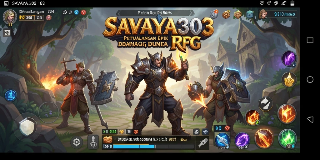 Screenshot utama SAVAYA303 menampilkan aksi mendebarkan dalam permainan RPG.